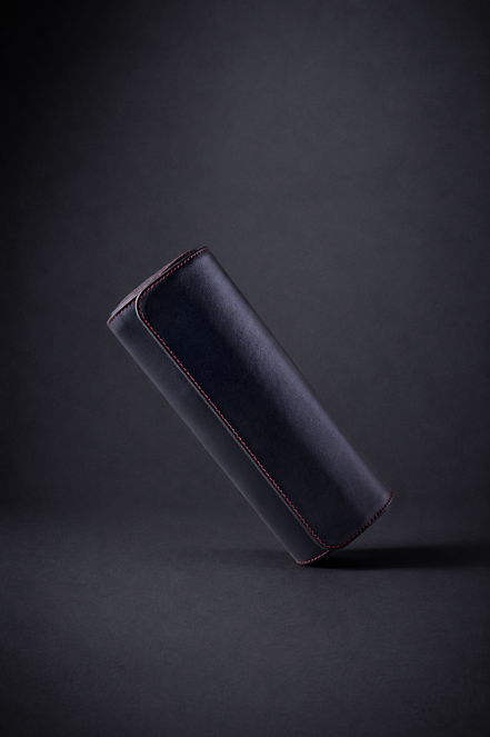 Black and red watch roll