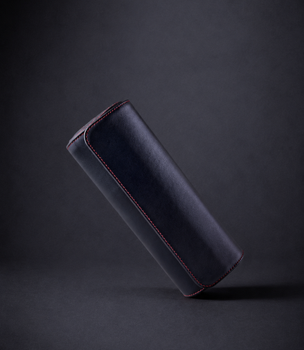 Black and red watch roll