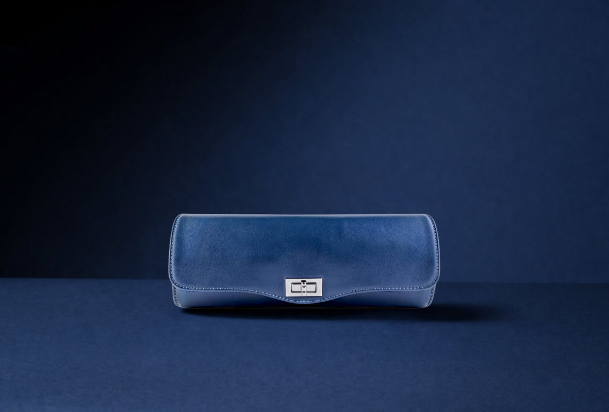 Navy blue watch roll