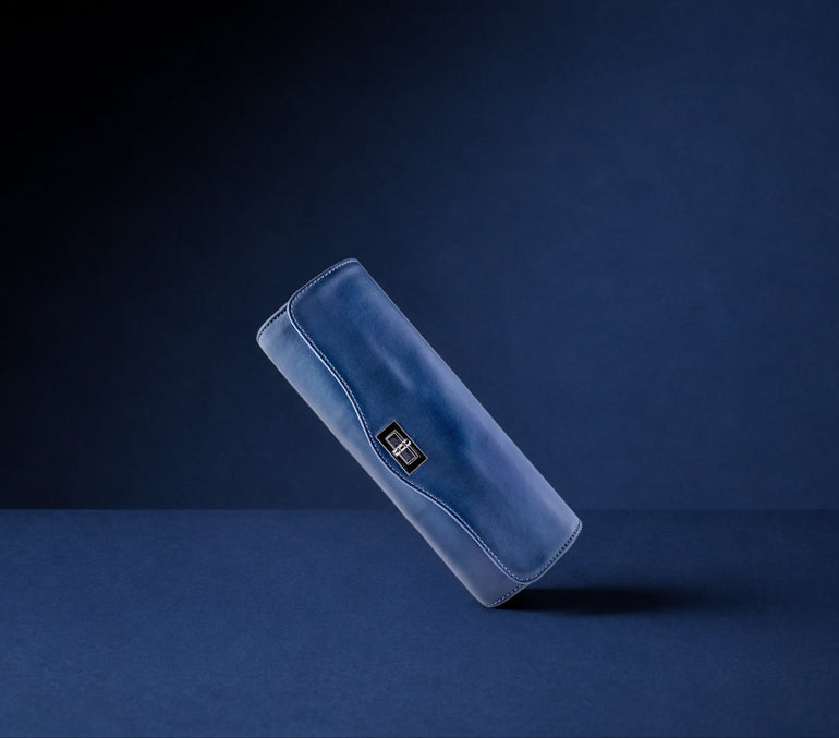 Navy blue watch roll