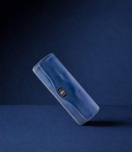 Navy blue watch roll