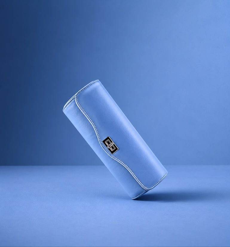 Ice blue watch roll
